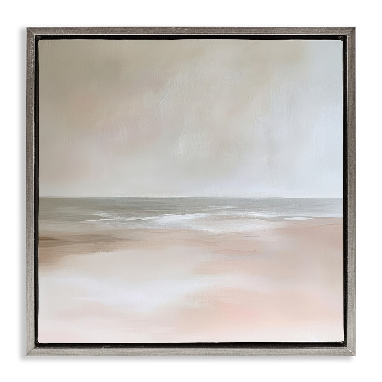Stupell Industries Muted Landscape Soft Coast Floating Frame, design by Petal Prints Design